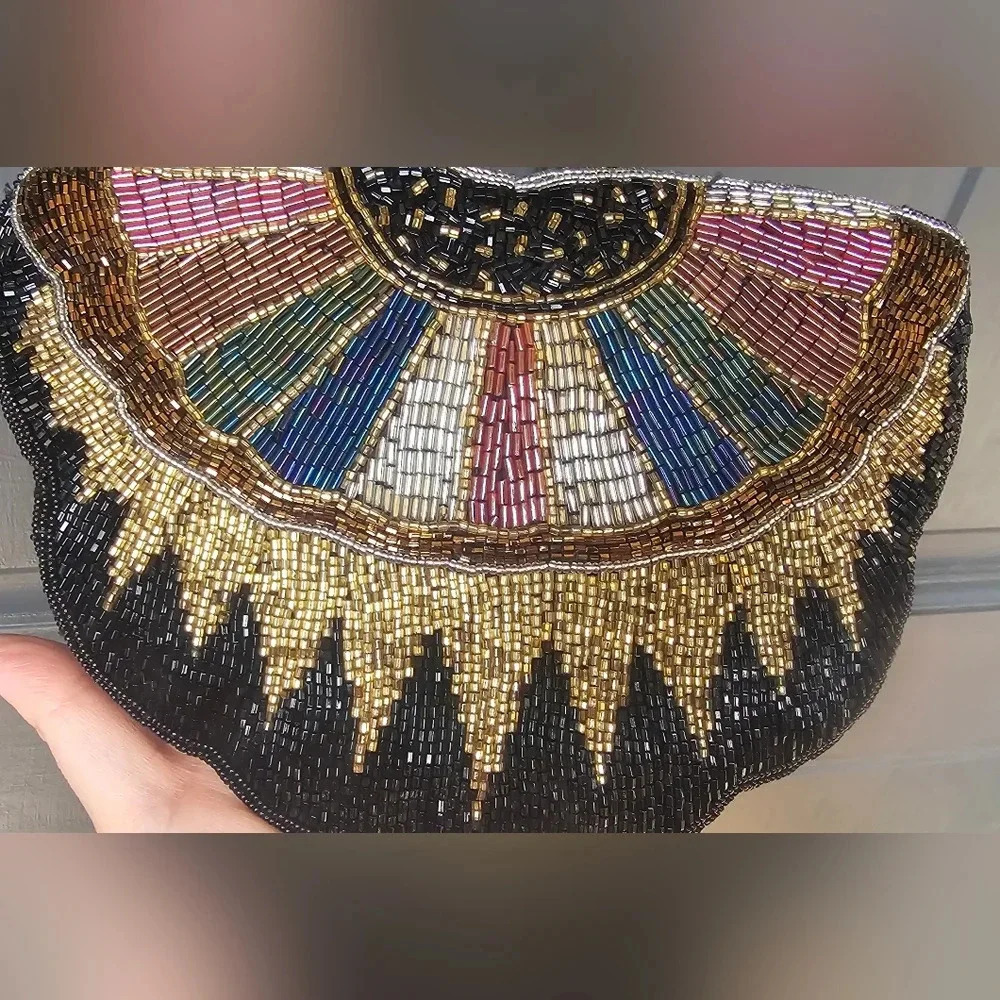 Vintage Hand Beaded Evening Crossbody Bag EUC - Picture 3 of 16